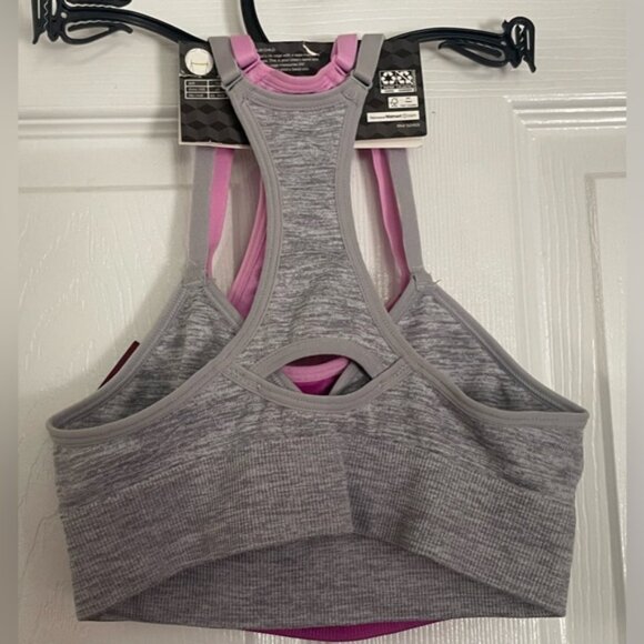 Athletic Works Girls Pink and Gray Racerback Sport Bra Set! NWT! Size Small. - Picture 4 of 9